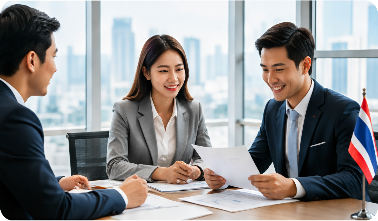 Lending advisors meeting with business partners